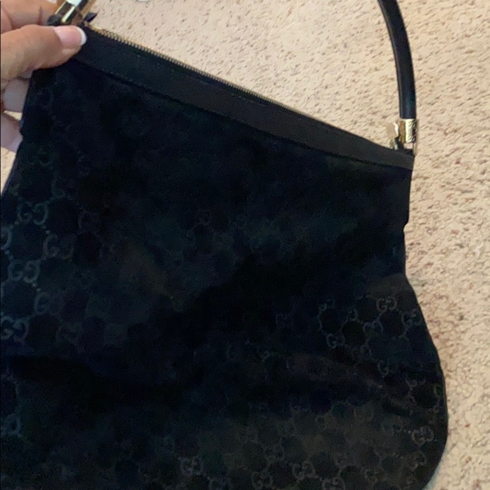 Suede Gucci bag